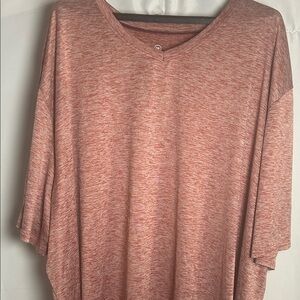 Women's Heathered Dusty Rose V-Neck Top